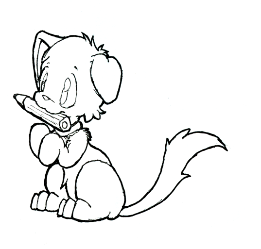 IcyworldsNet Colouring Pages Doggy