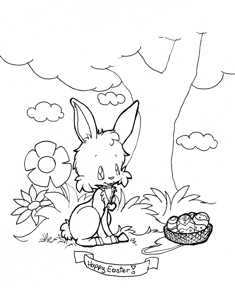 Colouring Easter Pages